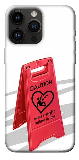 TPU чохол Caution falling in love - фото 1