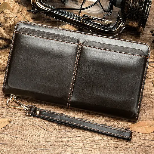 Кожаный мужской клатч-барсетка  Vintage 21,5х11,5х3 см acs0028317 - фото 7