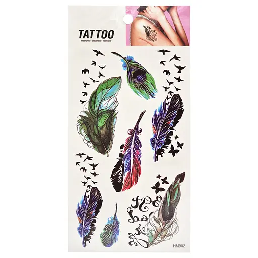Временная татуировка Feathers Tattoo 1020-HM902