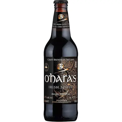 Пиво O'Hara's Irish Stout темное отфильтрованное 4.3% 0.5 л