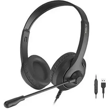 Наушники A4Tech Fstyler FH100U Stone черный микрофон USB накладные кабель 2.0 м - фото 1