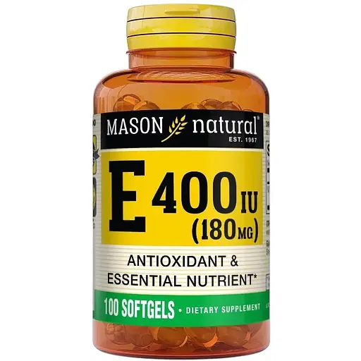 Вітаміни та мінерали Mason Natural Vitamin E 400 IU, 100 капсул
