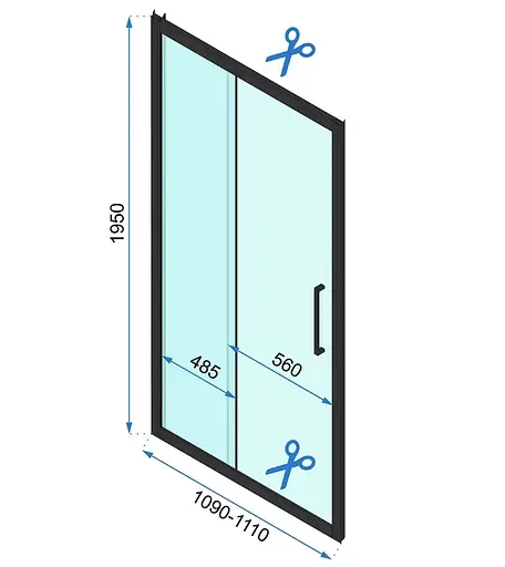 Душевая кабина Rea Rapid Slide 110x90 brushed gold пристенная REA-KPL-04711, Универсальная, прозрачная, золотая - фото 6