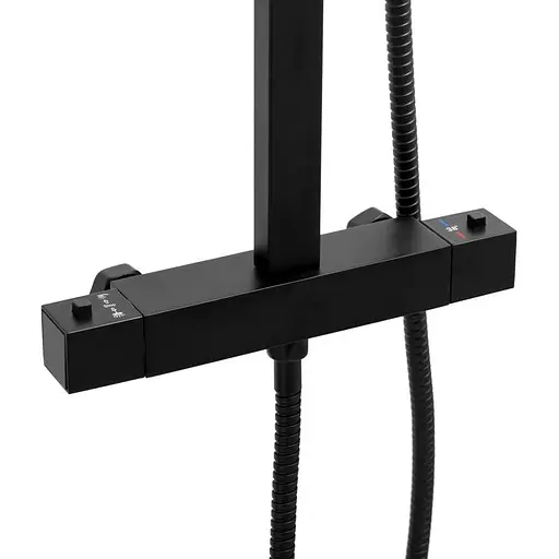 Душова система Yoka Gira 25 Black з термостатом BP.GIRA-THERM-25-BLK, Чорний матовий - фото 8