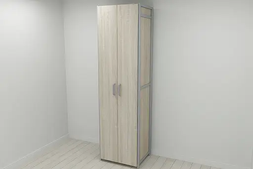 Шкаф Гардероб Уни секция 6 серии Конект Ferrum-decor 220x60x50см Серый металл ДСП Дуб Сонома 16 мм (FRD-104577) - фото 6