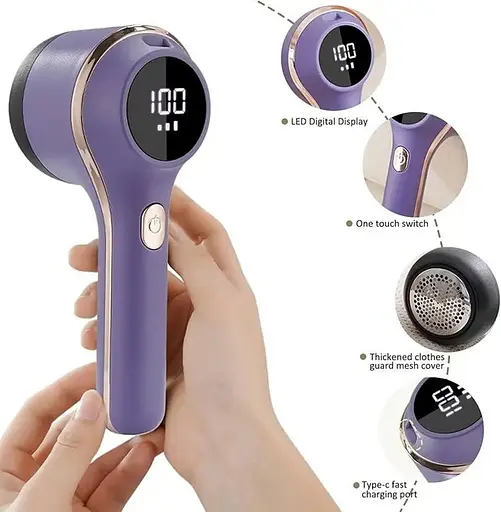Машинка для стрижки катышек UKC Hair Ball Trimmer BB-002 аккумуляторная для одежды фиолетовая 5 Вт - фото 3