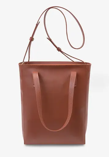 Шкіряний шоппер Nancy світло-коричневий - фото 4