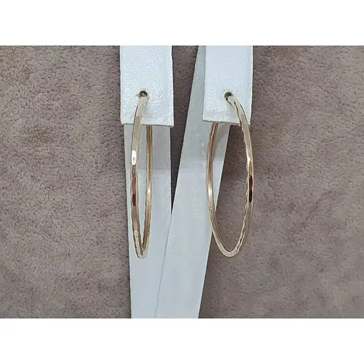 Золотые серьги-кольца Favoritum с алмазной гранью. 210006_А_Л - фото 3