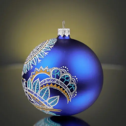 Ялинкова прикраса Різдвяні історії Витинанка Закохані куля скло (4820001179927) - фото 3