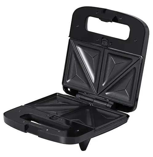 Мультимейкер Liberton LSM-5106 800 W 4в1 гриль трикутні сендвічі 4 шт бельгійські вафлі 2 шт горішки 12 шт антипригарне покриття індикатор живлення та готовності автоматичний контроль температури Black/Grey - фото 4