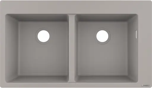 Кухонная мойка Hansgrohe S510-F770 770x510 на две чаши 370/370 Concretegrey 43316380, Sand - фото 1