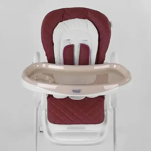 Стільчик для годування Toti W-22019 (1) червоний, м'який PU, м'який вкладиш, 4 колеса, знімний столик, в коробці - фото 5