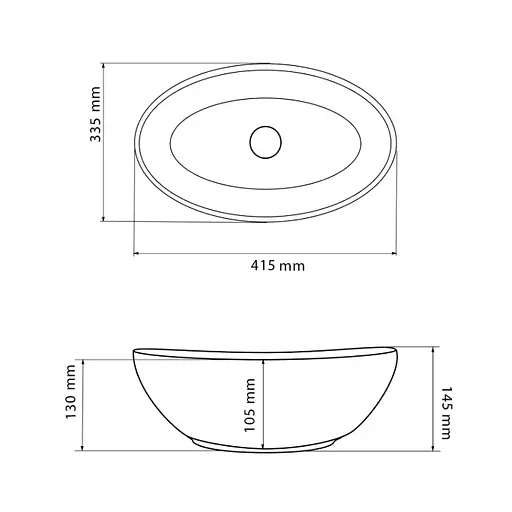 Умивальник VBI Parma black marmo glossy накладний VBI-011023, Чорний - фото 4