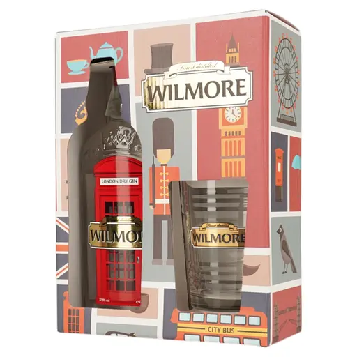 Джин Wilmore London Dry Gin 37.5% 0.7 л в коробці з келихом - фото 3