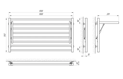 Электрический полотенцесушитель Laris Астор П8 1000x540 Э 73207345 - фото 4