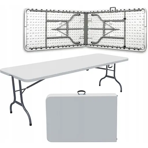 Стіл розкладний туристичний Hanert Family Table 180 см White - фото 1