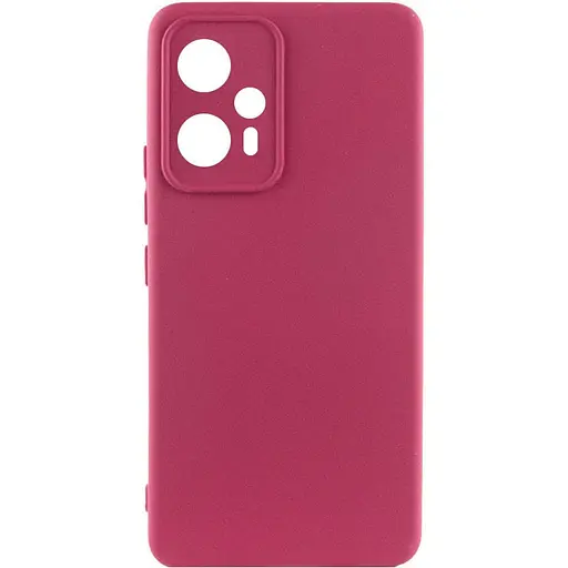 Чехол Silicone Cover Lakshmi Full Camera A для Xiaomi Redmi Note 12T Pro Бордовый / Marsala