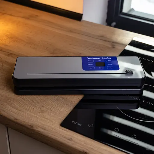 Вакууматор бытовой сенсорный для влажных и сухих продуктов 120 Вт со встроенным резаком упаковщик вакуумный Yiwu HP-11-29BL - фото 2