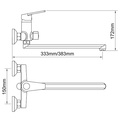 Змішувач для ванни AQUATICA 9737222 - фото 2