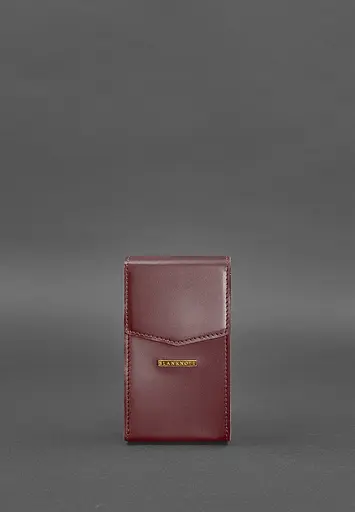 Набір жіночих бордових шкіряних сумок Mini поясна / кроссбоді - фото 7