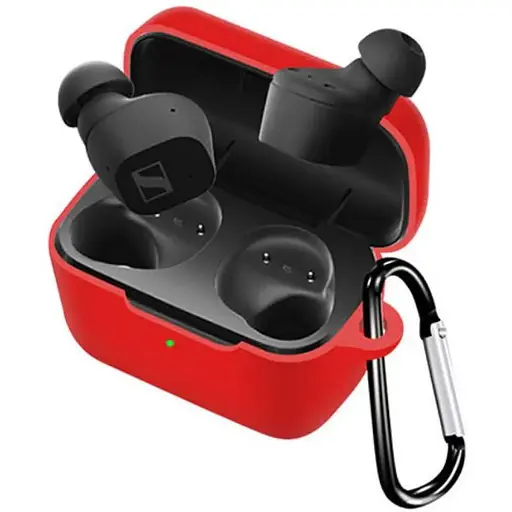 Чохол-накладка DK Silicone Candy Friendly карабін для Sennheiser CX True Wireless CX200TW1 (017221) (red)