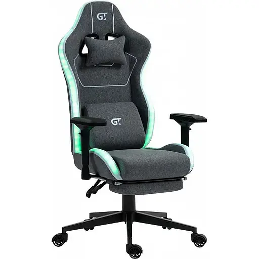 Геймерське крісло GT Racer (X-2306 Fabric Gray L) - фото 5
