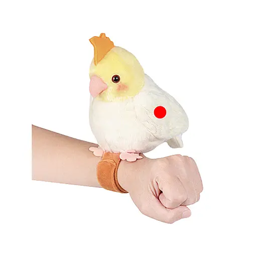 Папуга на руку, 15 см, звук, повторюшка, браслет, плюшевий, 933-144-145E (В асортименті)