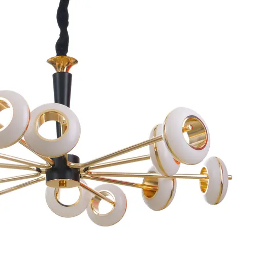Люстра Brille молекула підвісна LED 80W WW BK+GD (ВL-791S/12) - фото 2