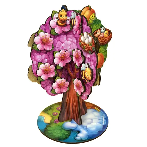 Детская настольная игра "Времена года абрикоса" Ubumblebees (ПСД295) PSD295 деревянная - фото 2