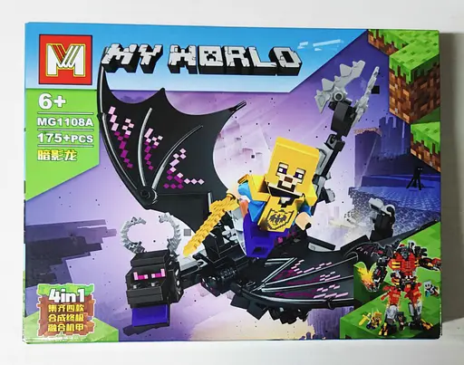 Конструктор 4 в 1 My World MG1108A Minecraft ігровий набір Дракон Края Ender Dragon 175 деталей - фото 1