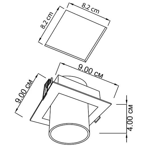 Врізний точковий світильник Imperium Light Goggles 27614.01.05 - фото 2