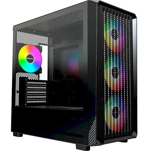 Корпус Montech X5M, чорний, Mid Tower, без БЖ, для Micro ATX / Mini ITX, 1xType-C / 1xUSB 3.0 / 1xUSB 2.0, макс. CPU - 165 мм / - фото 1