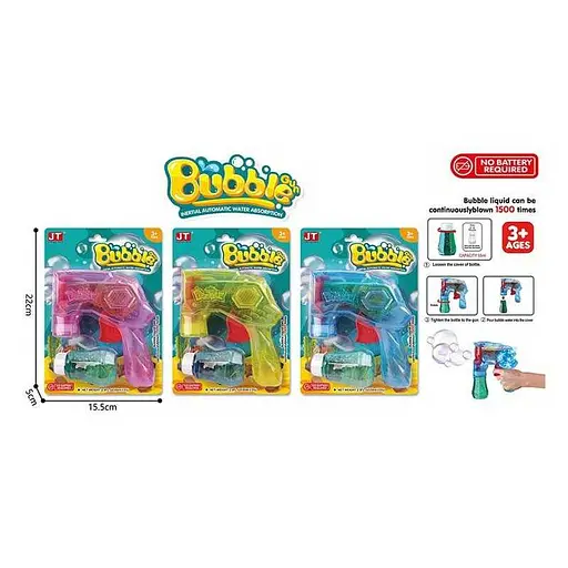 Пистолет с мыльными пузырями, JT6907 (в ассортименте) - фото 2