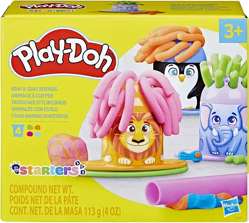 Набір для творчості Hasbro з масою для ліплення Play-Doh Grow and Style Animals (F8787)