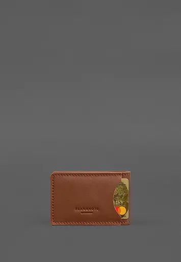 Кожаная обложка на удостоверение ГСЧС с карманом светло-коричневая - фото 6