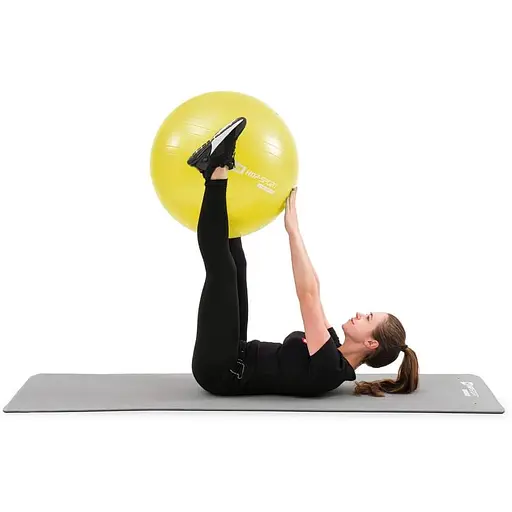 Фитбол Hop-Sport 55см желтый + насос 2020 - фото 7