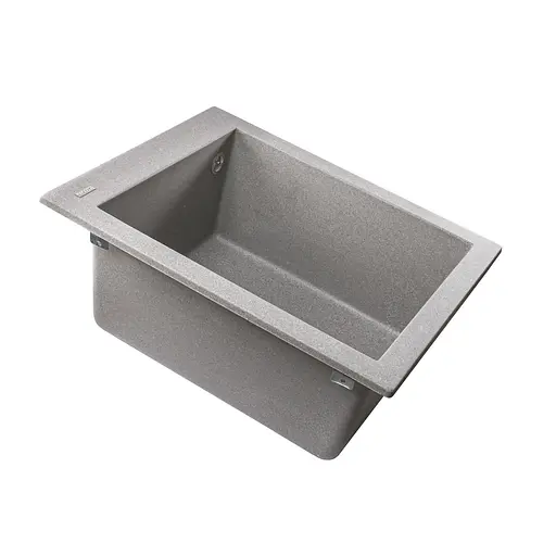 Гранитная мойка Globus Lux Lama серый камiнь 410x500 мм А0005, Серый - фото 3