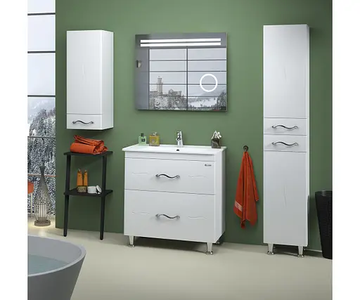 Тумба підлогова Sanwerk Миндаль 70 Білий з умивальником Qtap (MV0000888) Білий - фото 2