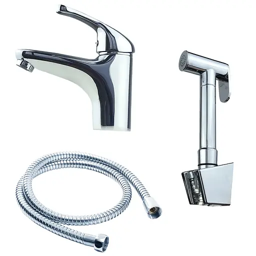 Змішувач з гігієнічною лійкою Globus Lux Solly GLSO-0222, Хром - фото 1