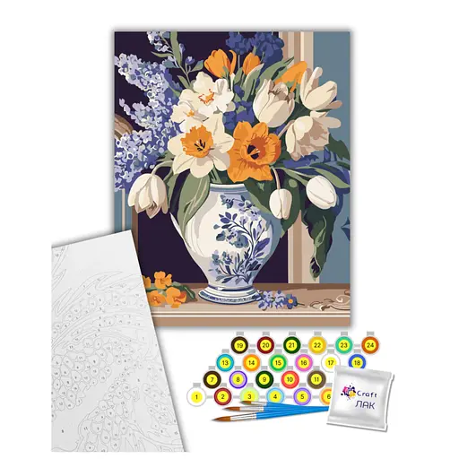 Картина по номерам "Весенние цветы" Art Craft 13154-AC 40х50 см - фото 2