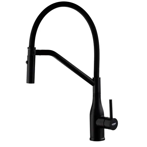 Змішувач для кухні Koer KI-70026-05 із чорним силіконовим виливом KR5210 Чорний матовий - фото 1