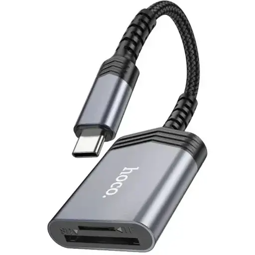 Кардрідер USB Hoco UA25, чорний, Type-C2.0 - microSD / SD - фото 1