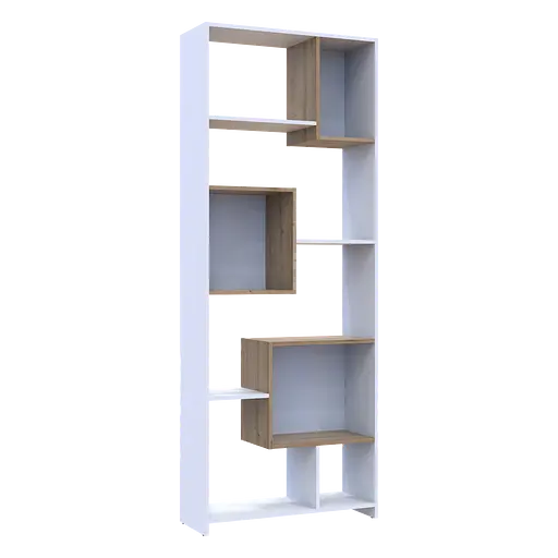 Этажерка высокая Doros B1S Белый/Дуб эвок 81х30х210 (41516039) - фото 3