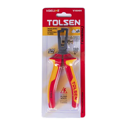 Съемник изоляции Tolsen Premium диэлектрический 1-3.2мм2 18-8 AWG 160 мм (V16066) - фото 2