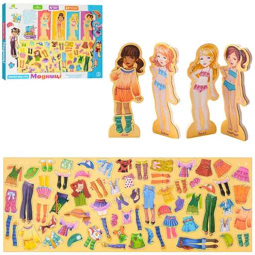 Дерев'яна гра Tree Toys Гардероб магнітний MD 1076  - фото 2