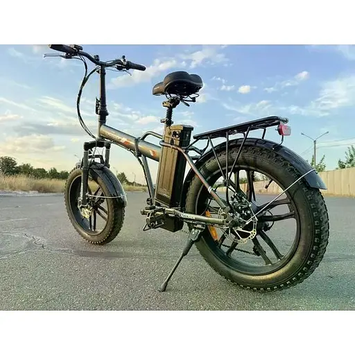 Электровелосипед Crosser Comp фетбайк 350W 12Ah серый с оранжевым - фото 3