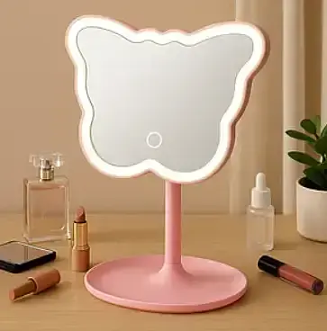 Дзеркало косметичне настільне Salon Professional Метелик з LED підсвіткою 40 діодів - фото 2