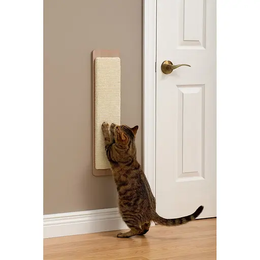 Когтеточка Trixie для кошек настенная сизаль/дерево бежевая 11x56 см [CD] - фото 3