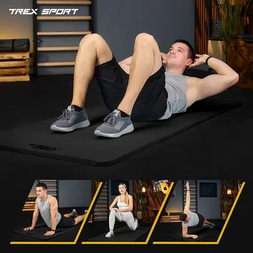 Коврик для йоги Trex Sport TX-029NGM NBR 2 см 190х80 чорний - фото 6