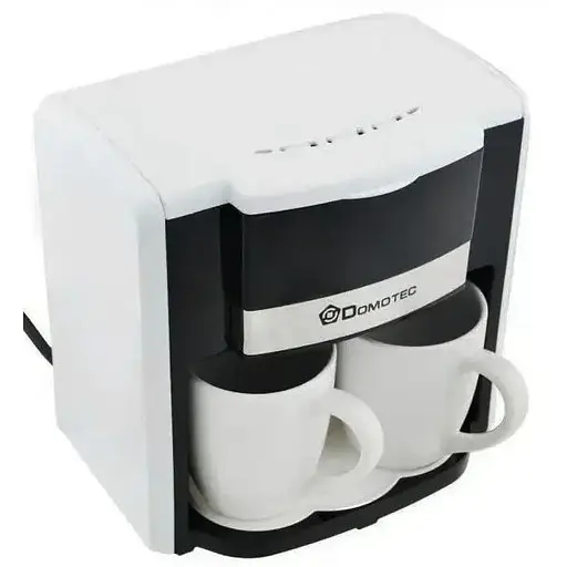 Кофеварка Domotec MS-0705 капельная 500 Вт 2 чашки белая - фото 1
